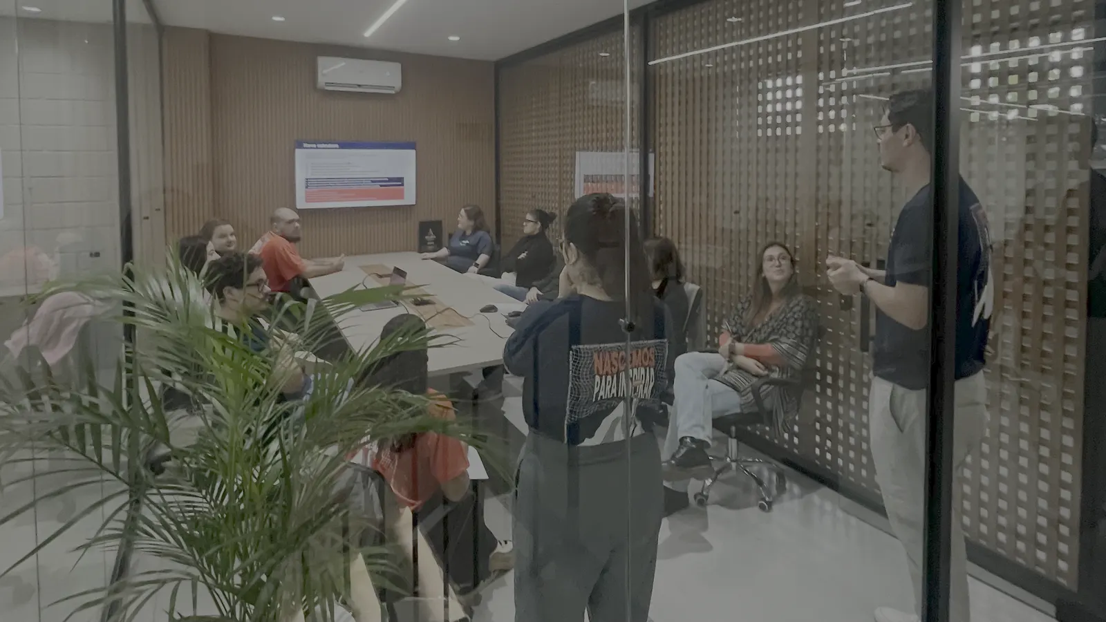 Sala de reunião da Co.Crie, onde acontece o diagnóstico com o cliente